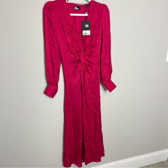 $415 The Kooples LONG RED DRESS WITH BOW NWT - Picture 6 of 11